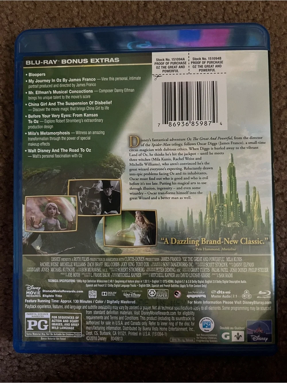 Disney Oz the Great and Powerful Blu-ray